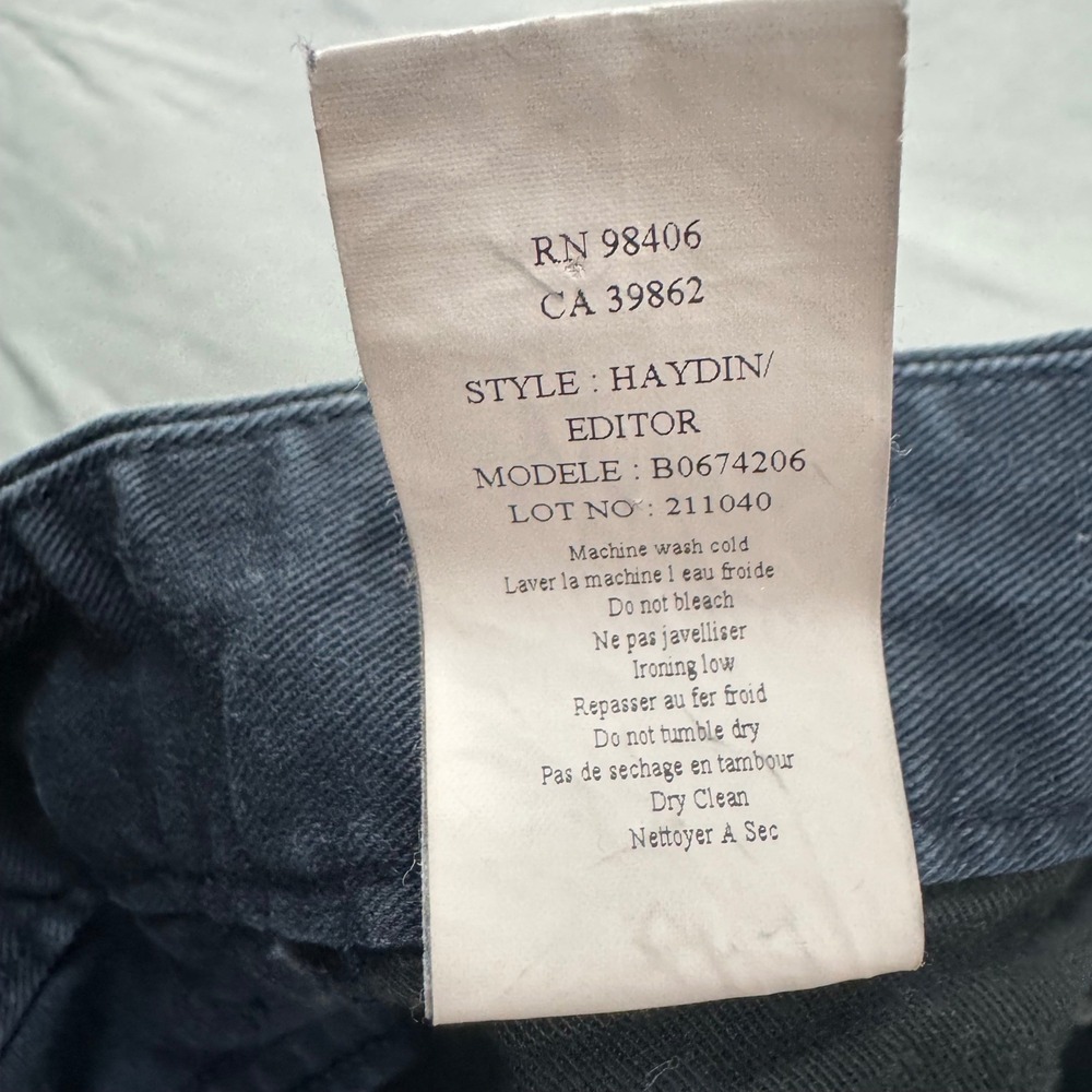 Theory Mens Haydin Editor Pants Slim Fit Dark Navy Blue Sz 30x30.5 Career Office - Picture 7 of 8